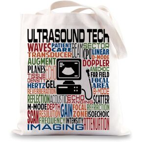 Ultrasound Tech Tote Bag Sonographer Gifts Radiologist Shoulder Bag Sonography Tech Merchandise