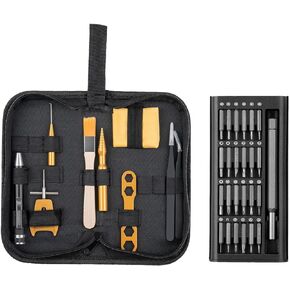 QUA'ANNYU [Upgraded Version Fishing Reel Maintenance Kit | Reel Cleaning Kit | Fishing Reel Care Kit | Fishing Rod Repair Kit | 24 in 1 Screwdriver (Basic Set + 24-in-1 Screwdriver)