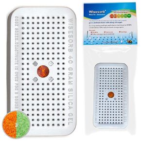 Wisesorb Silica Gel Canister, 40 Gram 1 Pack Silica Gel Desiccant Canister (Orange to Green), Reusable Desiccant Dehumidifier