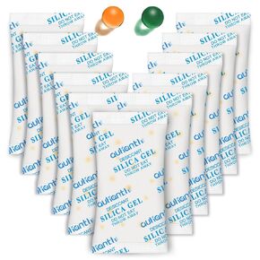 100 Pcs 2 Gram Silica Gel Packs，Food Grade Desiccant Packets with Color Indication, Desiccant Packs for Storage, Moisture Absorbers for Food, Jewelry, Shoes, Electronics Storage (100Pcs-2g)
