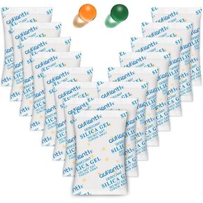 100 Pcs 2 Gram Silica Gel Packs，Food Grade Desiccant Packets with Color Indication, Desiccant Packs for Storage, Moisture Absorbers for Food, Jewelry, Shoes, Electronics Storage (100Pcs-2g)