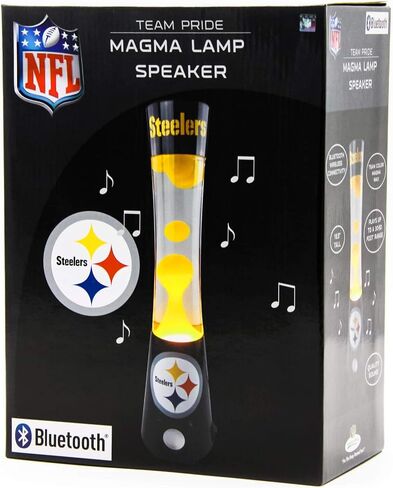 Elevate Fan Experience: Las Vegas Raiders Magma Lamp Speaker - Officially Licensed, Bluetooth, 30-50’ Range, Glass & Plastic Build, 240V/120V, Includes 25-30w Bulb, Quality Sound & Visuals! in Saudi Arabia