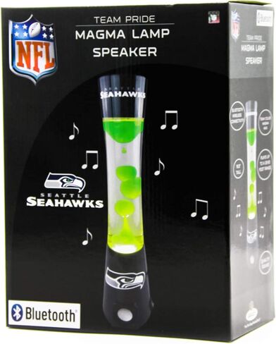 Elevate Fan Experience: Las Vegas Raiders Magma Lamp Speaker - Officially Licensed, Bluetooth, 30-50’ Range, Glass & Plastic Build, 240V/120V, Includes 25-30w Bulb, Quality Sound & Visuals! in Saudi Arabia