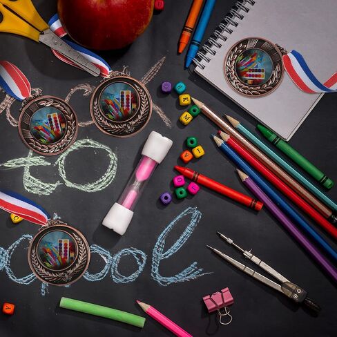 Yinkin 30 Pcs 2024 Graduation Medals for Kids Bulk Graduation Award Medals with Neck Ribbons Antique Gold Metal Graduation Trophy Award Prize Gifts for School Graduation Party Favor in Saudi Arabia