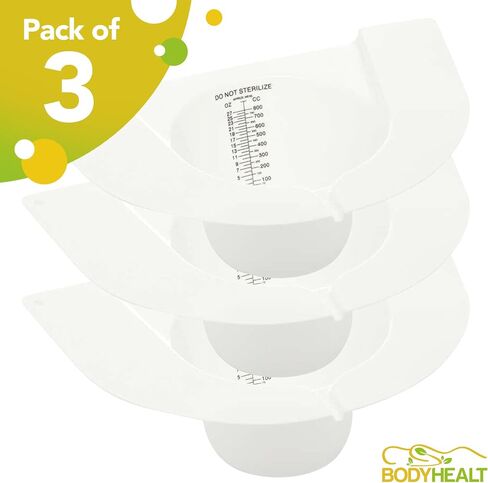 BodyHealt Graduated Specimen Collector Slant Pan Slant Collectors Capacity, Toilet Nursing Hat for Urine, Specimen Collector Urine with Durable Materials, (03 Pack) in Saudi Arabia