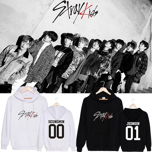 Kpop Skz Hoodie Felix Sweatshirt ChangBin HyunJin Woojin Han Jisung Bangchan Minho Sweater for Unisex Adult in Saudi Arabia