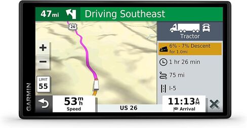 Garmin Dezl OTR500، ملاح شاحنة GPS مقاس 5.5 بوصة، توجيه الشاحنة المخصص وتوجيه التحميل إلى الرصيف، 010-02603-00 (متجدد) in Saudi Arabia
