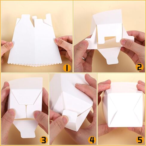 120 قطعة من علب الفشار الصغيرة، 2.2 × 4.2 × 3 بوصة، أكواب فشار ورقية صغيرة مع كيس سيلوفان شفاف، صناديق فشار بيضاء للاستعمال مرة واحدة للحفلات in Kuwait