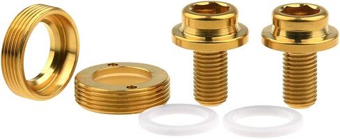Titanium M8x15mm Bicycle Crank Arm Fixing Bolt with Cap for Square Taper Bottom Bracket Screws Pack of 2 (Rainbow) in Saudi Arabia