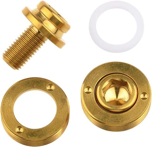 Titanium M8x15mm Bicycle Crank Arm Fixing Bolt with Cap for Square Taper Bottom Bracket Screws Pack of 2 (Rainbow) in Saudi Arabia