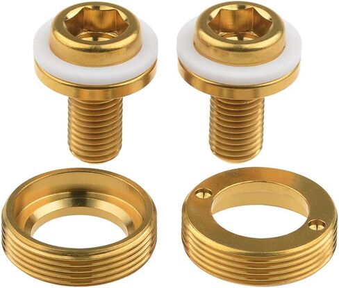 Titanium M8x15mm Bicycle Crank Arm Fixing Bolt with Cap for Square Taper Bottom Bracket Screws Pack of 2 (Rainbow) in Saudi Arabia