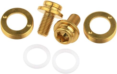 Titanium M8x15mm Bicycle Crank Arm Fixing Bolt with Cap for Square Taper Bottom Bracket Screws Pack of 2 (Rainbow) in Saudi Arabia