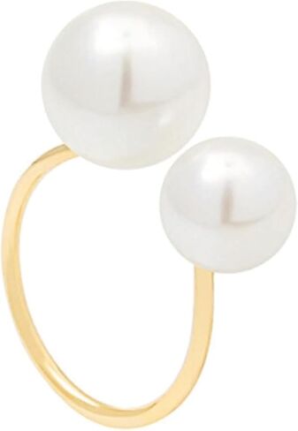 Two Pearl Ring for Women, Birthstone Jewelry Gift for Her, Anniversary in Saudi Arabia