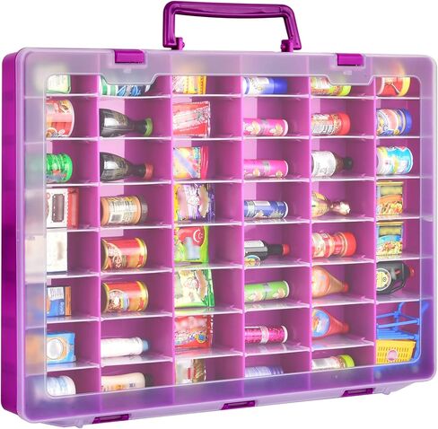 FULLCASE Case Compatible with 5 Surprise for Mini Brands Toys Series 1 2 3 4 Mystery Capsule Real Miniature Collectible Kit Storage for Littles, for Mini Mart Collection Organizer(Box Only) Purple in Kuwait