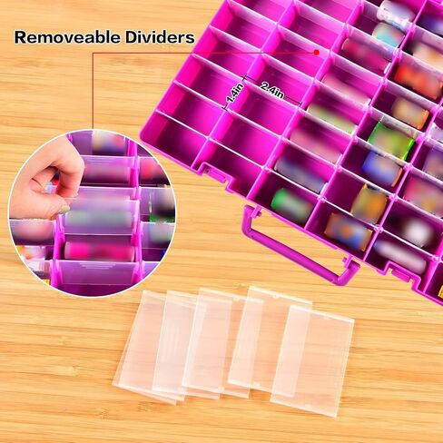 FULLCASE Case Compatible with 5 Surprise for Mini Brands Toys Series 1 2 3 4 Mystery Capsule Real Miniature Collectible Kit Storage for Littles, for Mini Mart Collection Organizer(Box Only) Purple in Kuwait