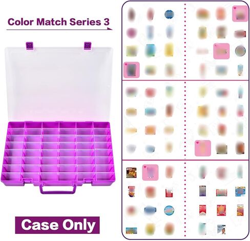 FULLCASE Case Compatible with 5 Surprise for Mini Brands Toys Series 1 2 3 4 Mystery Capsule Real Miniature Collectible Kit Storage for Littles, for Mini Mart Collection Organizer(Box Only) Purple in Kuwait