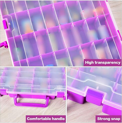 FULLCASE Case Compatible with 5 Surprise for Mini Brands Toys Series 1 2 3 4 Mystery Capsule Real Miniature Collectible Kit Storage for Littles, for Mini Mart Collection Organizer(Box Only) Purple in Kuwait