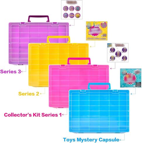 FULLCASE Case Compatible with 5 Surprise for Mini Brands Toys Series 1 2 3 4 Mystery Capsule Real Miniature Collectible Kit Storage for Littles, for Mini Mart Collection Organizer(Box Only) Purple in Kuwait