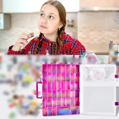 FULLCASE Case Compatible with 5 Surprise for Mini Brands Toys Series 1 2 3 4 Mystery Capsule Real Miniature Collectible Kit Storage for Littles, for Mini Mart Collection Organizer(Box Only) Purple in Kuwait