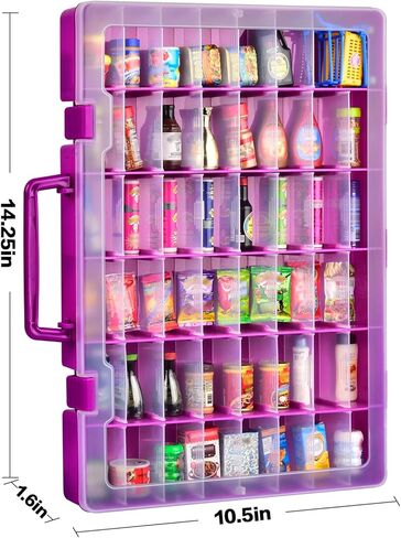 FULLCASE Case Compatible with 5 Surprise for Mini Brands Toys Series 1 2 3 4 Mystery Capsule Real Miniature Collectible Kit Storage for Littles, for Mini Mart Collection Organizer(Box Only) Purple in Kuwait