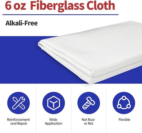 قماش من الألياف الزجاجية، زجاج إلكتروني 6 أونصة، 50 بوصة * 28 بوصة، 9.69 قدم مربع in Kuwait
