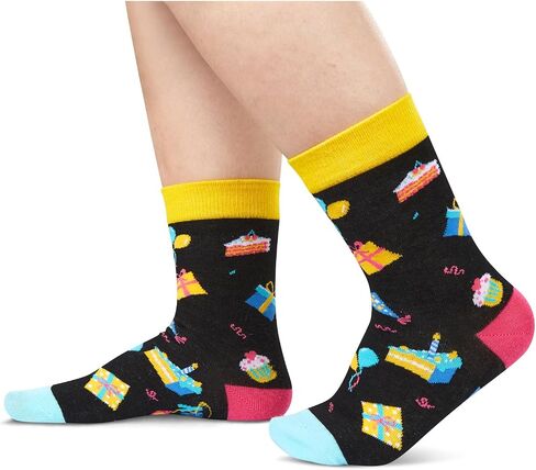 HAPPYPOP 9th Birthday Gifts for 9 Year Old Girls Boys, Gifts for Boys Girls Age 9, Crazy Silly Funny Socks for Kids, Kids Novelty Socks in Saudi Arabia