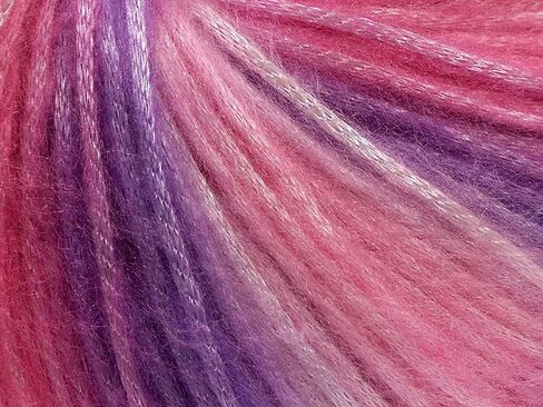 Ice Yarns Picasso Rainbow (3-Piece Pack) Blue, Purple, Green, Yellow, Orange, Pink Fuzzy with Subtle Sheen Yarn 44% Acrylic, 56% Polyester (3x1.76 Oz),(3x125 yds) in Kuwait
