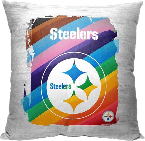 وسادة Northwest The Company NFL Pittsburgh Steelers، مقاس 45.72 سم × 45.72 سم، فرشاة برايد in Saudi Arabia