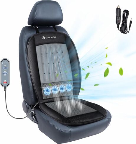 coococo 12v تبريد وسادة مقعد السيارة، السيارات قابل للتعديل درجة الحرارة تبريد غطاء مقعد السيارة، التهوية تنفس، يصلح للسيارة والمكتب وسادة التبريد، هدايا للزوج الرجال سائقه in Kuwait