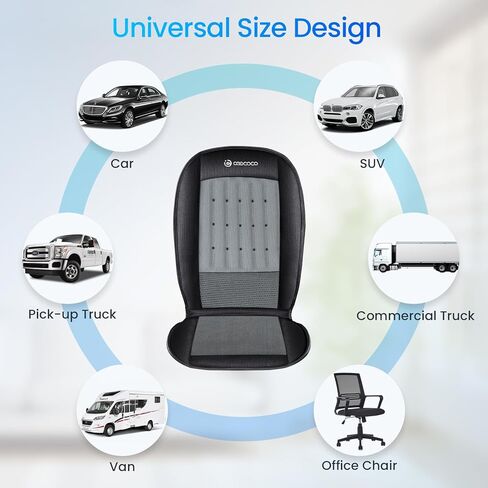 coococo 12v تبريد وسادة مقعد السيارة، السيارات قابل للتعديل درجة الحرارة تبريد غطاء مقعد السيارة، التهوية تنفس، يصلح للسيارة والمكتب وسادة التبريد، هدايا للزوج الرجال سائقه in Kuwait