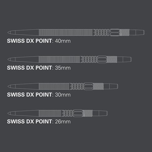 TARGET Darts Swiss Point DX Dart Points (3 Pack Set of Tips) – 26mm/30mm/35mm/40mm – Gold/Silver/Black SP – Change Dart Swiss Point, Professional Darts Accessories, Dart Tip Removal in Saudi Arabia