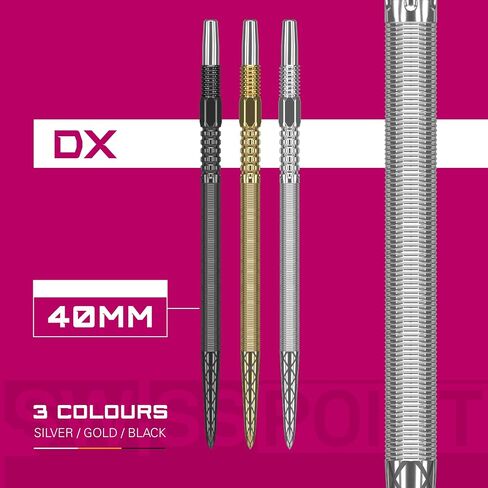 TARGET Darts Swiss Point DX Dart Points (3 Pack Set of Tips) – 26mm/30mm/35mm/40mm – Gold/Silver/Black SP – Change Dart Swiss Point, Professional Darts Accessories, Dart Tip Removal in Saudi Arabia