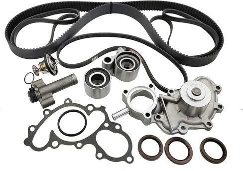 طقم حزام توقيت المحرك TKT-025 مع مضخة مياه متوافقة مع Toyota 4Runner Tacoma Tundra T100 3.4L V6 DOHC 24 VALVE 5VZFE 1995-2004 in Kuwait