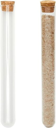 12 Glass Test Tubes with Bamboo Wooden Rack for Party Shot Glass, Spice, Candy in Saudi Arabia