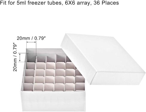 uxcell Centrifuge Tube Freezer Storage Box 36 Places Waterproof Cardboard Cryogenic Holder Rack for 5ml Microcentrifuge Tubes, Vials, Samples 3Pcs in Saudi Arabia