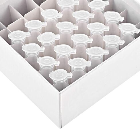 uxcell Centrifuge Tube Freezer Storage Box 36 Places Waterproof Cardboard Cryogenic Holder Rack for 5ml Microcentrifuge Tubes, Vials, Samples 3Pcs in Saudi Arabia