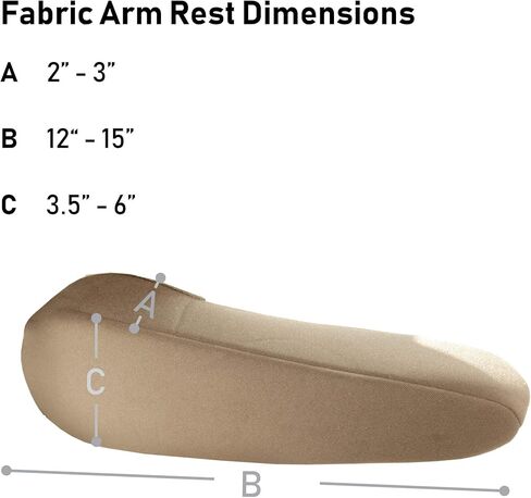 TLH Flat Cloth Fabric Armrest Covers One Pair, Black Color in Saudi Arabia
