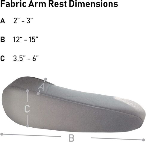 TLH Flat Cloth Fabric Armrest Covers One Pair, Black Color in Saudi Arabia