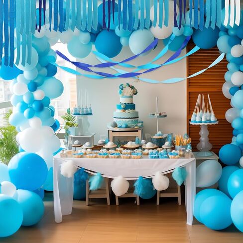 PIGETALE Crepe Paper Streamers, 8 Pastel Rolls, 656ft Party Decor in Kuwait