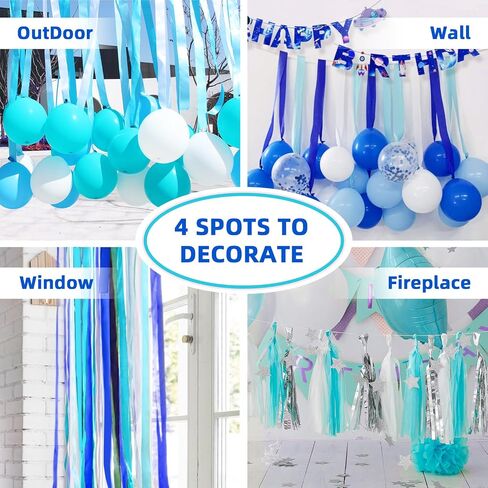 PIGETALE Crepe Paper Streamers, 8 Pastel Rolls, 656ft Party Decor in Kuwait