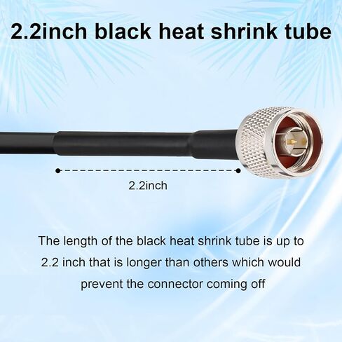 XRDS -RF N Male to N Male Coax Cable 25FT، النوع N RG58 50 Ohm Extension، النحاس النقي in Kuwait