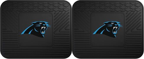 FANMATS 12352 NFL Carolina Panthers Back Row Utility Car Mats - 2 Piece Set, 14in. x 17in., All Weather Protection, Universal Fit, Deep Resevoir Design, Molded Team Logo in Saudi Arabia