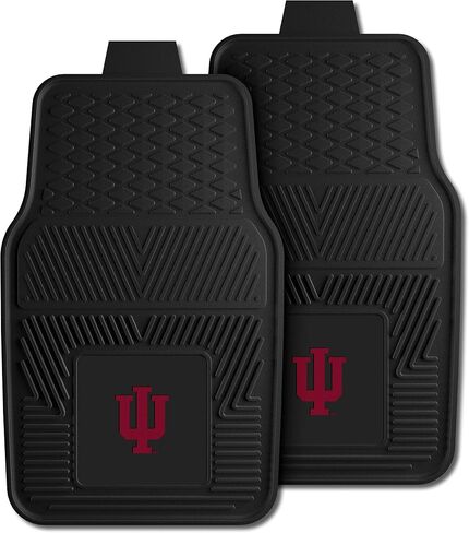 FANMATS 12260 NCAA Indiana Hooisers Back Row Utility Car Mats - 2 Piece Set, 14in. x 17in., All Weather Protection, Universal Fit, Deep Resevoir Design, Molded Team Logo in Saudi Arabia