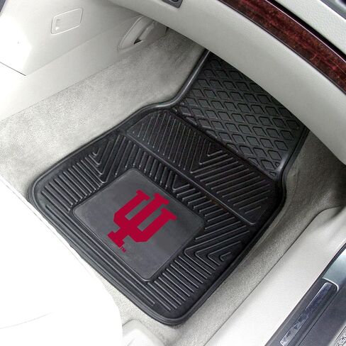FANMATS 12260 NCAA Indiana Hooisers Back Row Utility Car Mats - 2 Piece Set, 14in. x 17in., All Weather Protection, Universal Fit, Deep Resevoir Design, Molded Team Logo in Saudi Arabia