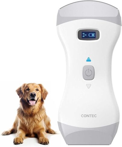 CONTEC آلة الموجات فوق الصوتية دوبلر اللون البيطرية المحمولة مسبار محدب وخطي للحيوانات الأليفة مع واي فاي وبرامج للخيول الأغنام والكلاب والقط والخنازير التشخيص في عيادة المزرعة المنزلية CMS1600B-VET in Kuwait