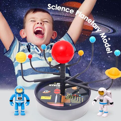 Wooden Solar System Model Board with Sun Stress Ball Astronauts Planet Flash Card Educational Montessori Toys Space Sensory Toys STEM Kits Christmas Birthday Gift for Kids Ages 3-8 in Kuwait