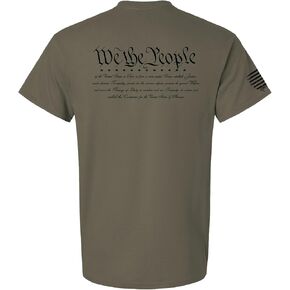 We The People Preamble to The US Constitution T-Shirt Small Front and Large Back Print with Sleeve Print in Saudi Arabia