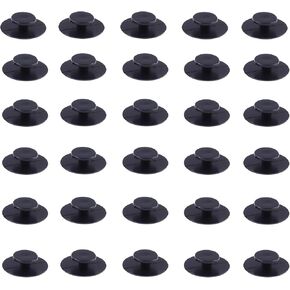 30pcs 15mm سحر السحر للحصول على حقيبة Bogg متوسطة ، ملحق بت فارغ ل DIY سحر إدراج الخاص بك ، وظهر الأزرار متوافقة مع حملات حديثة بسيطة ، ببساطة حقيبة جنوبية ، معظم المطاط على الشاطئ (أسود) in Kuwait