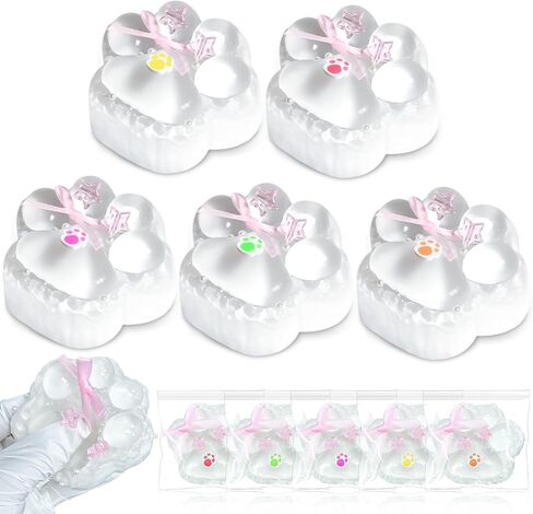 Stress Relief Toy Taba Cat Paw, 4Pcs Squeeze Toys Paw, Cute Sensory Toys, Taba Handmade Soft, Bouncy Stress and Relaxation Toy, Stretchable Springy Fufu Cat Paw, Fidget Toys for Adults in Saudi Arabia