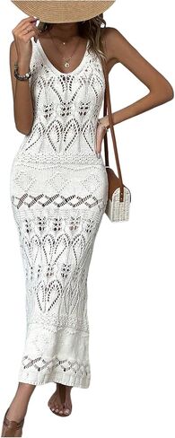 شينهي لباس الكروشيه بدلة السباحة التستر على شاطئ ماكسي ماكسي تغطية Sundress in Kuwait